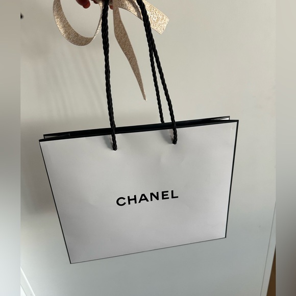 Like New Size Small Chanel Signature Paper Shopping Bag/Tote 10” X 8” X 3” - Picture 8 of 8